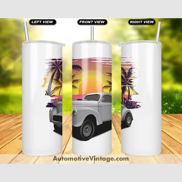 Hot Rod Willys Famous Car Sunset Drink Tumbler Tumblers