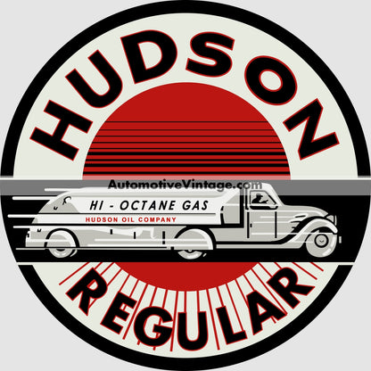 Hudson Oil Gasoline Vintage Car Sticker Stickers