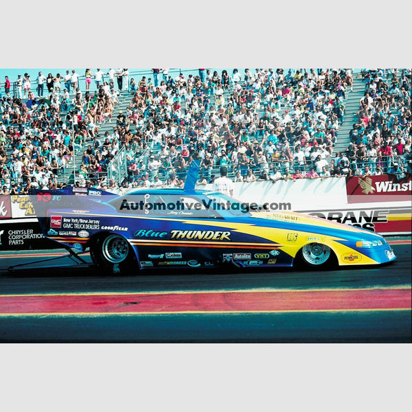 Jerry Caminito Blue Thunder Funny Car Full Color Drag Racing Photo 8.5 X 11