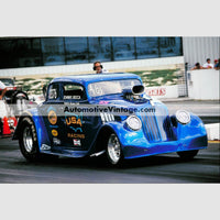 Johnny Rocca Willys Pro Modified Full Color Drag Racing Photo 8.5 X 11