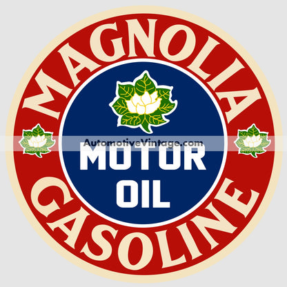 Magnolia Motor Oil Gasoline Vintage Car Sticker Stickers