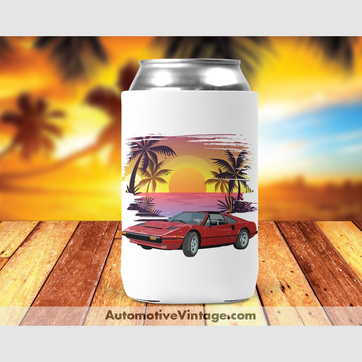 Magnum Pi Ferrari Famous Car Can Cooler