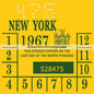 Vintage 1967 New York Windshield Inspection Sticker