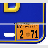 New York 1971 Vintage License Plate Registration Sticker