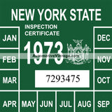 Vintage 1973 New York Windshield Inspection Sticker