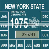 Vintage 1975 New York Windshield Inspection Sticker