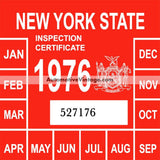 Vintage 1976 New York Windshield Inspection Sticker