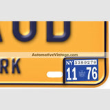 New York 1976 Vintage License Plate Registration Sticker