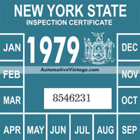 Vintage 1979 New York Windshield Inspection Sticker