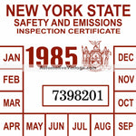Vintage 1985 New York Windshield Inspection Sticker