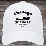 Oswego Speedway New York Drag Racing Hat White