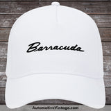 Plymouth Barracuda Car Hat White Model