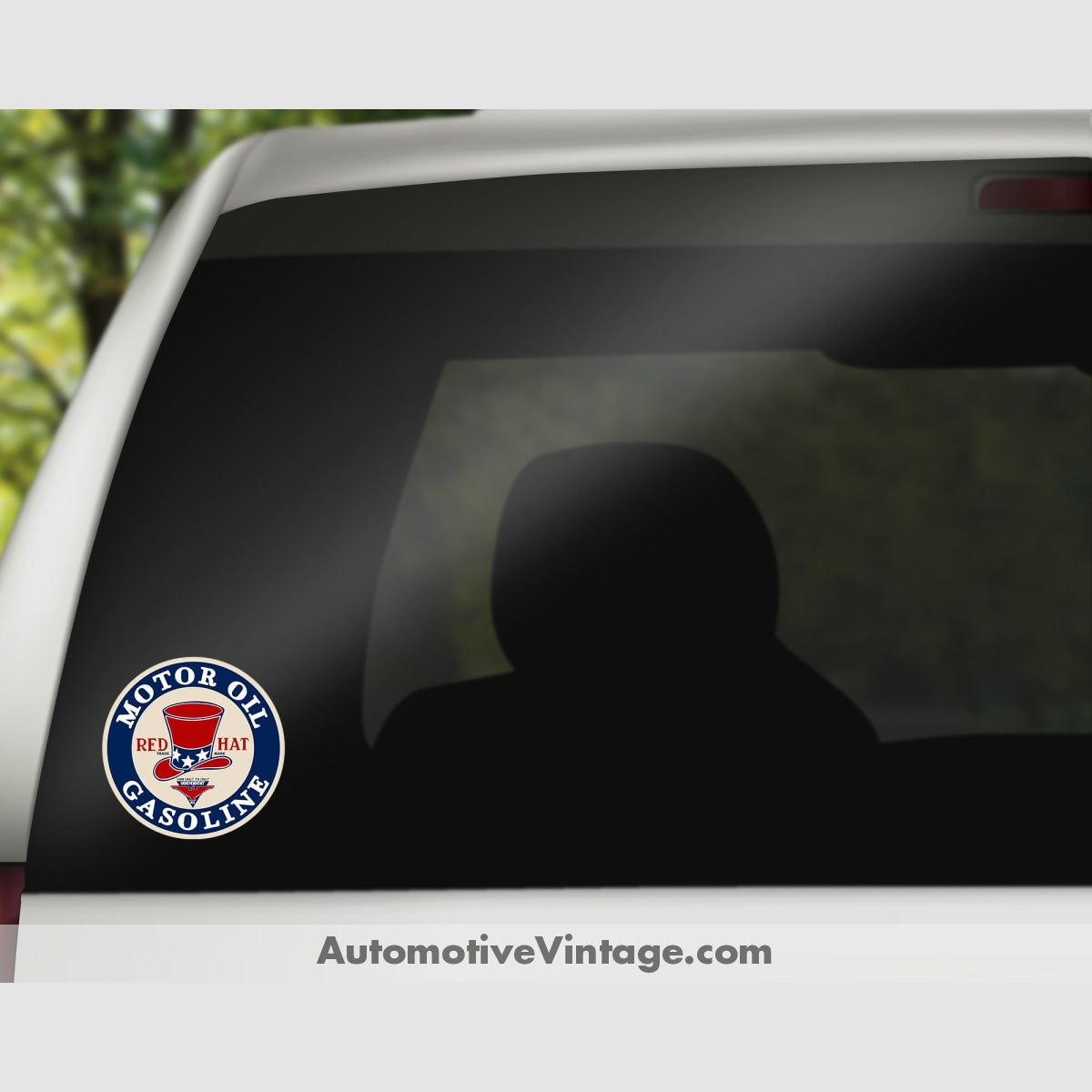 Red Hat Motor Oil Gasoline Vintage Car Sticker Stickers