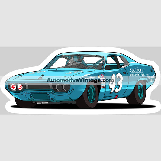 Richard Petty Road Runner Famous Car Magnet