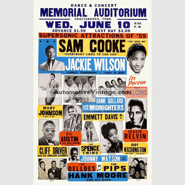 Sam Cooke Nostalgic Music 13 X 19 Concert Poster Wide High