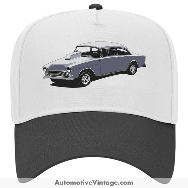Two Lane Blacktop 1955 Chevy Famous Car Hat Black/white