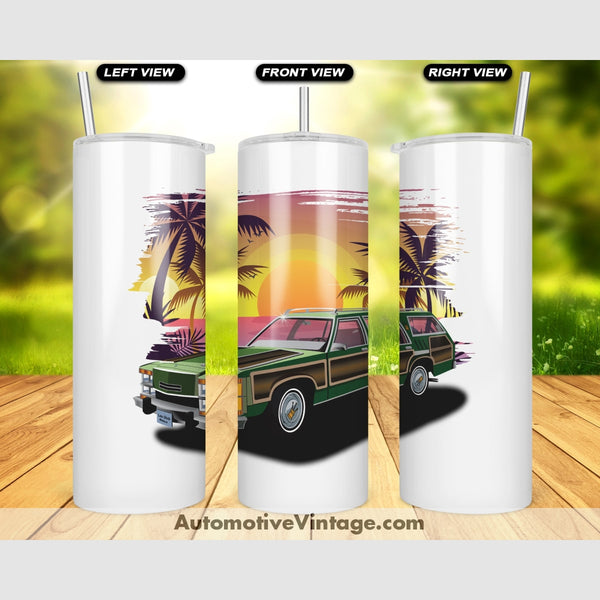 Vacation Family Truckster Station Wagon Famous Car Sunset Drink Tumbler Tumblers
