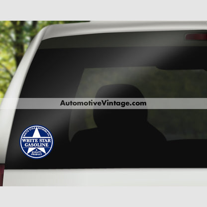 White Star Gasoline Vintage Car Sticker Stickers