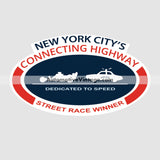 New York Citys Connecting Highway Car Sticker Stickers