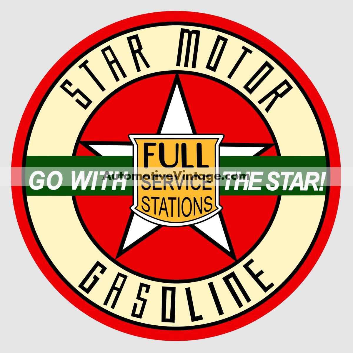 Star Motor Gasoline Vintage Car Sticker Stickers
